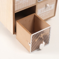 Шкатулка дерево 4 ящика "Комодик с сердечками" 10х20х23 см Шкатулка дерево 4 ящика "Комодик с сердечками" 10х20х23 см