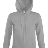 Толстовка женская на молнии с капюшоном Seven Women 290, серый меланж, размер L