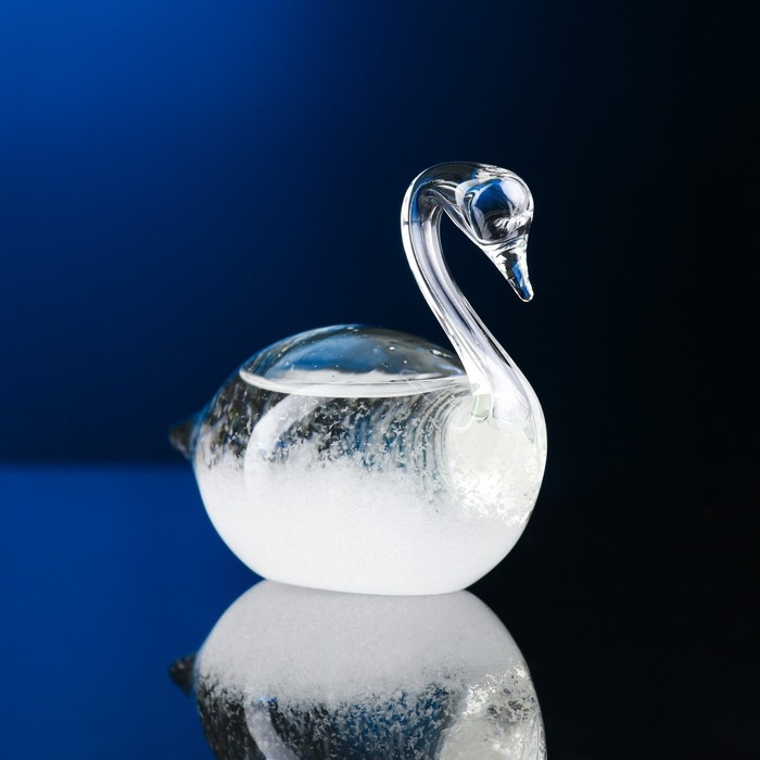 Барометр - штормгласс Барометр - штормгласс "Лебедь" 8х4см