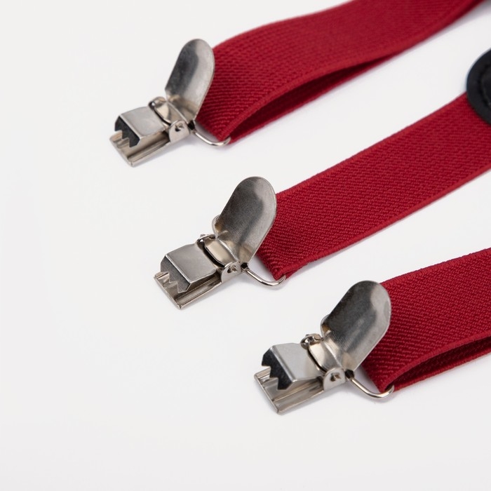 Подтяжки детские &laquo;Выбражулька&raquo;, ширина 2.5 см, бабочка, цвет красный