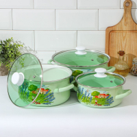 Набор кастрюль &laquo;Тоскана&raquo;, 3 предмета: 2 л, 3 л, 4 л, крышки, индукция