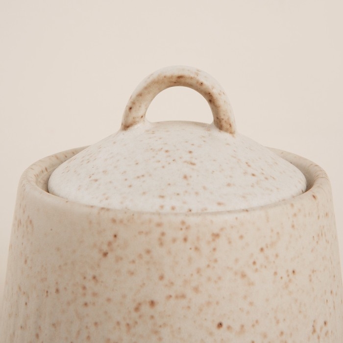 Сахарница керамическая SL Home «Виенто», 350 мл, 11×11 см, цвет бежевый Сахарница керамическая SL Home «Виенто», 350 мл, 11×11 см, цвет бежевый