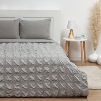 Покрывало LoveLife Texture: gray,  240*230&plusmn;5см, микрофайбер, 100% п/э