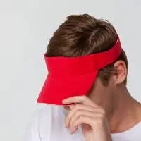 Козырек Active, красный с белым кантом