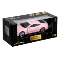 Машина металлическая BENTLEY CONTINENTAL GT, 1:32, инерция, цвет матовый розовый Машина металлическая BENTLEY CONTINENTAL GT, 1:32, инерция, цвет матовый розовый