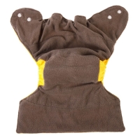 Многоразовый подгузник, 3-15 кг, угольно-бамбуковая ткань, цвет желтый, Крошка Я Многоразовый подгузник, 3-15 кг, угольно-бамбуковая ткань, цвет желтый, Крошка Я