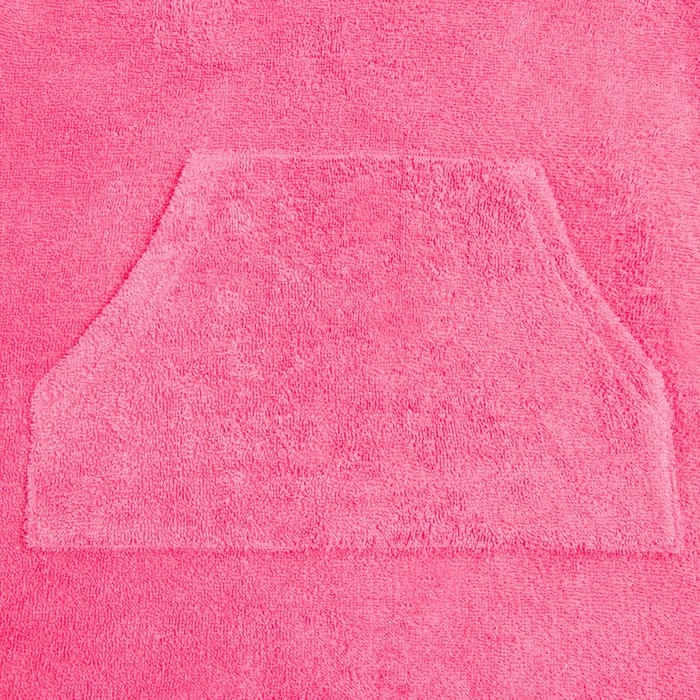 Полотенце-пончо с карманом Крошка Я, цвет розовый, размер 24-32, 100 % хлопок, 320 г/м2