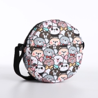 Рюкзак школьный на молнии, сумка, косметичка, цвет серый