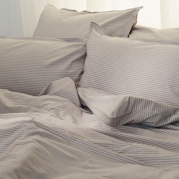 Наволочка SL Home Cotton 50*70+2 см, цв.бежевый/белый, 100% жатый хлопок