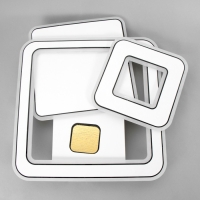 Люстра с ПДУ "Куб" LED 160Вт чёрно-белый 48х49,5х6 см BayerLux