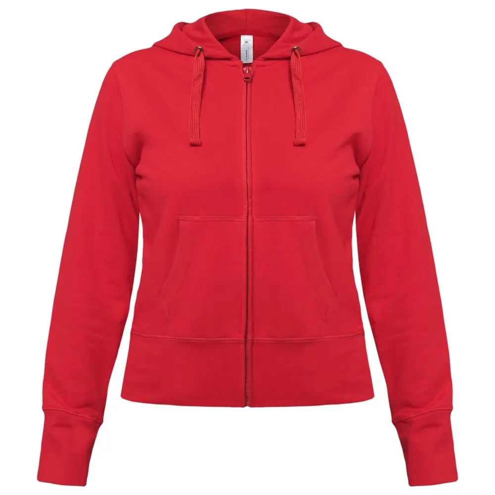 Толстовка женская Hooded Full Zip красная, размер L