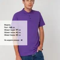 Рубашка поло мужская Virma light, фиолетовая, размер XL