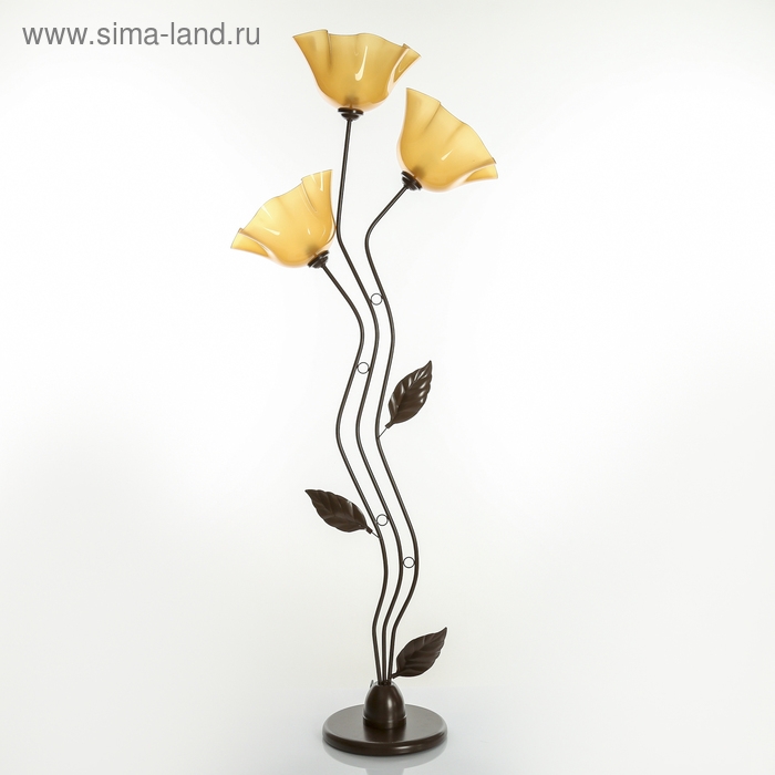 Торшер "Соцветие" 3x15Вт E27 коричневый