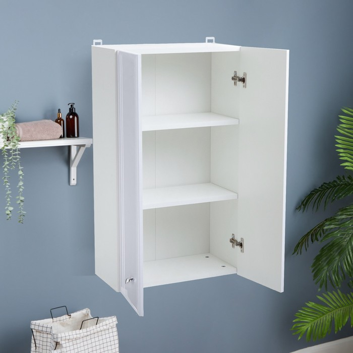 Шкаф навесной для ванной комнаты "Тура 4801", с двумя дверцами, 48 х 24 х 80 см