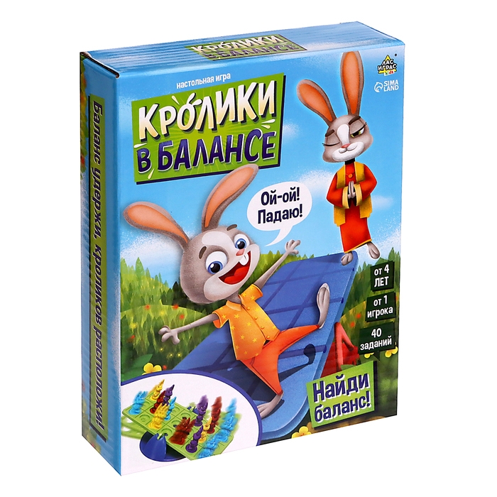 Настольная игра &laquo;Кролики в балансе&raquo;, 1 игрок, 4+