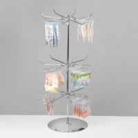 Вертушка, 3 яруса по 8 крючков, 27,5×27,5×55, цвет хром Вертушка, 3 яруса по 8 крючков, 27,5×27,5×55, цвет хром