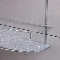 Полка 2-х ярусная Доляна, 30×13×37 см, цвет хромированный Полка 2-х ярусная Доляна, 30×13×37 см, цвет хромированный