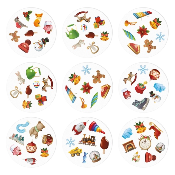 Новогодняя настольная игра &laquo;Новый год:Дуббль&raquo;, 55 карт, 5+