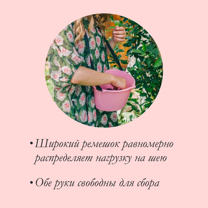 Ёмкость для сбора ягод, 3 л, &laquo;Вишня&raquo;, белая