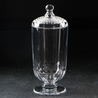 Конфетница &laquo;Фрост&raquo;, 700 мл, 10&times;24 см, стекло, прозрачная