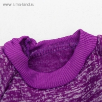 Свитер меланжевый, размер XL (ДС 35, ОШ 32, ОГ 50 см), фиолетовый Свитер меланжевый, размер XL (ДС 35, ОШ 32, ОГ 50 см), фиолетовый