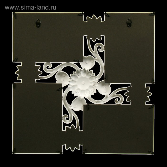 Фоторамка пластик на 4 фото 10х15 см Фоторамка пластик на 4 фото 10х15 см "Ромашки" золото 35х35х2,5 см