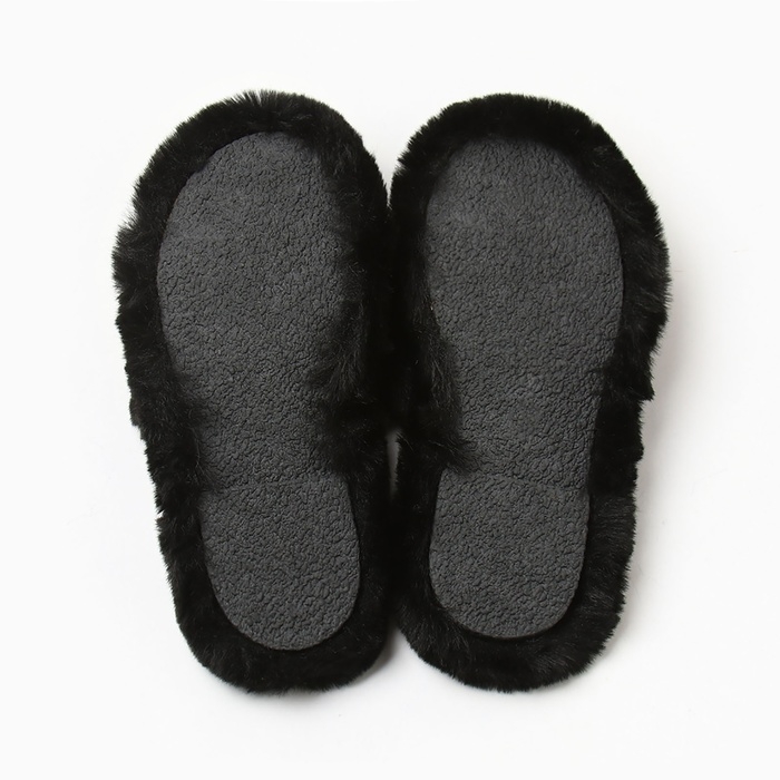 Тапочки женские с открытым носом размер 38, черный