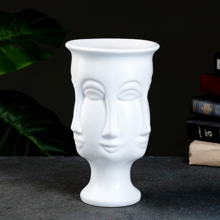 Кашпо - органайзер &laquo;Аделия&raquo; на ножке, белое, 1л/ 23х13см