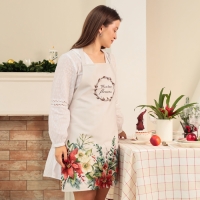 Фартук Этель "Пуансетия" 60х70 см, 100% хлопок, саржа 190 г/м2