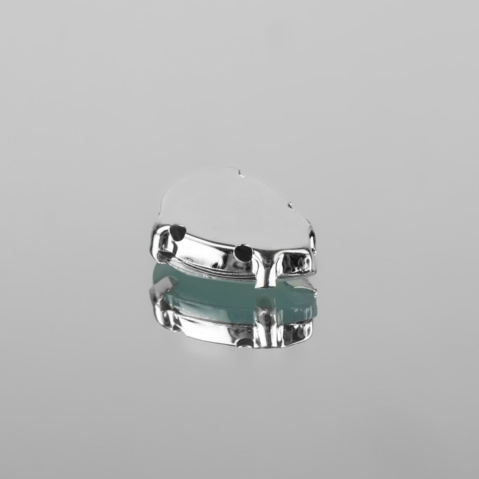 Стразы пришивные &laquo;Капля&raquo;, в оправе, 10 &times; 14 мм, 20 шт, цвет белый опал