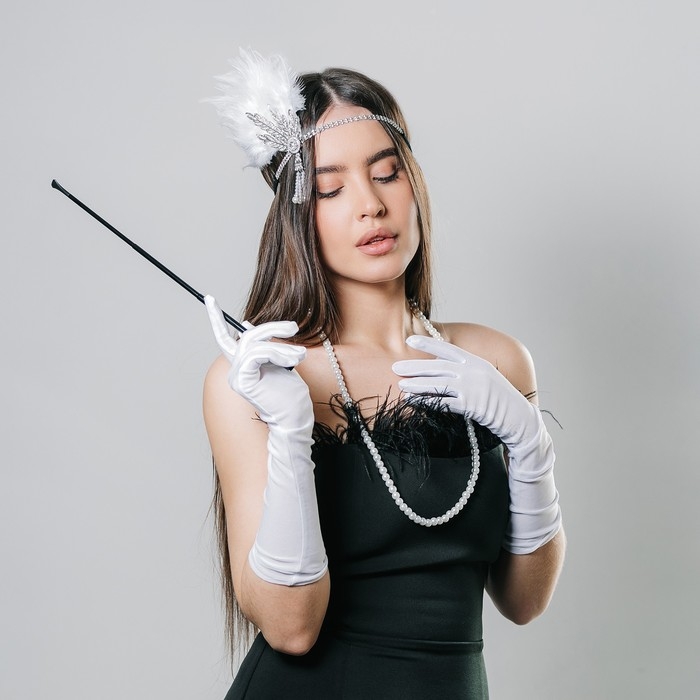 Карнавальный набор &laquo;Вечеринка&raquo;: повязка, бусы, перчатки, мундштук