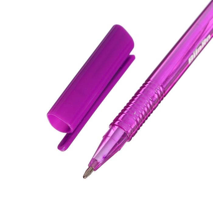 Набор ручек шариковых, 6 цветов, треугольный, тонированный корпус, в блистере на кнопке