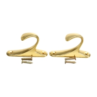 Крючок для штор KS101 CAPPIO, однорожковый, цвет золото, 2 шт