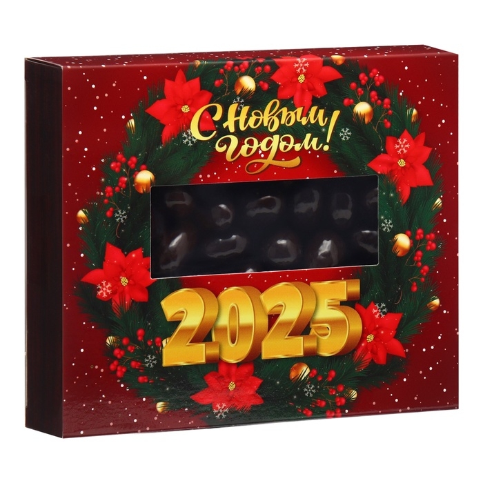 Новый год. Шоколадное драже "Арахис в шоколаде" Венок, 100 г