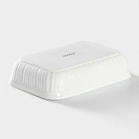 Форма для выпечки из жаропрочной керамики Доляна &laquo;Маффин&raquo;, 500 мл, 18&times;12,4&times;4 см, цвет белый