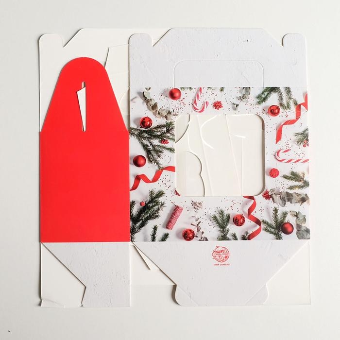 Коробочка для кексов &laquo;Happy&raquo;, 16 х 10 х 8 см, Новый год