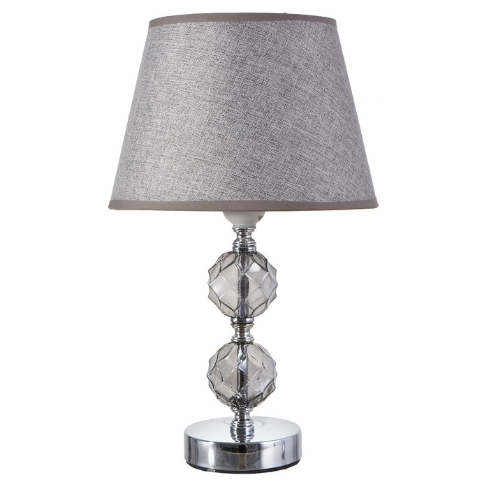 Лампа настольная 16715/1BR E27 40Вт хром/коричневый 22,5х22,5х36 см RISALUX