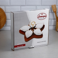 Менажница «Листья», 5 шт:150 мл, деревянное основание, фарфор, Иран Менажница «Листья», 5 шт:150 мл, деревянное основание, фарфор, Иран