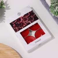 Набор чайных свечей ароматизированных "Гранат" в подарочной коробке, 6 шт