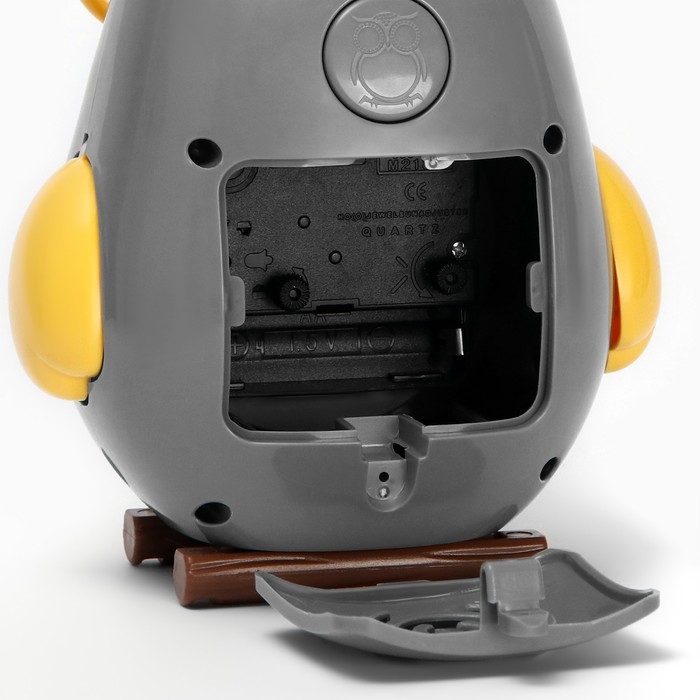 Часы - будильник настольные "Сова", дискретный ход, циферблат d-7.5 см, 13 х 11 см, 2AА