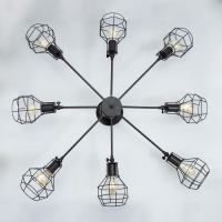 Люстра "Ортико" 8хЕ27 40Вт черный 80х80х25см BayerLux