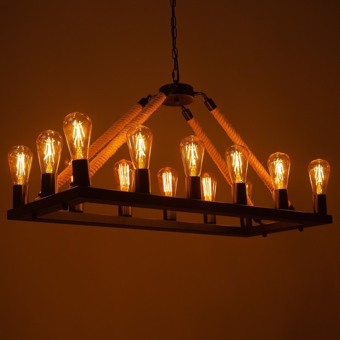 Люстра "Герда" 14хЕ27 40Вт черный 85х35х40см BayerLux