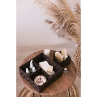 Корзины для хранения LaDо́m, 4 шт, ручное плетение, цвет коричневый