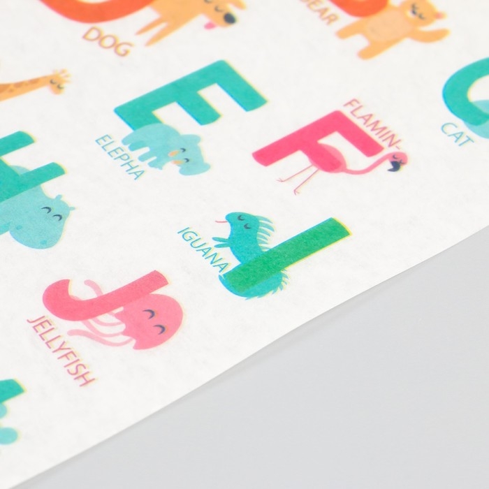 Наклейка бумага Наклейка бумага "Интересный алфавит" набор 6 листов 18,6х10 см