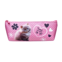 Пенал мягкий, 1 отделение, 80 х 190(225) х 40 мм, объёмный, ПМО 32-20 "Мур-мур"