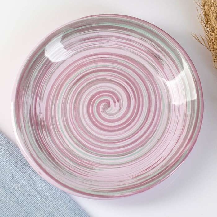 Блюдце "Борисовское" большое, 16х3см, лаванда