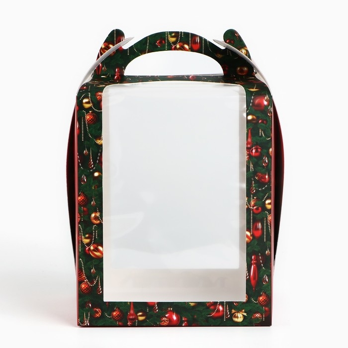 Складная коробка под маленький торт «Роскошная ёлка», 15 х 15 х 18 см, Новый год Складная коробка под маленький торт «Роскошная ёлка», 15 х 15 х 18 см, Новый год