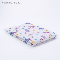 Пелёнка фланелевая, размер 90х130 см, цвет МИКС