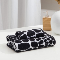 Полотенце махровое Этель ЧБ &laquo;Змея&raquo;, пестроткань, 70х130 см