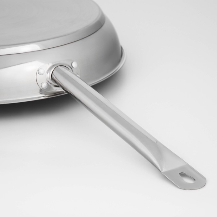 Сковорода &laquo;Общепит&raquo;, d=40 см, толщина стенок 0,8 мм, дно 3,5 мм, с теплораспределительным слоем, индукция